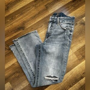 Seven7 Light Blue High Waist Jeans slim boot cut basic classic neutral minimal